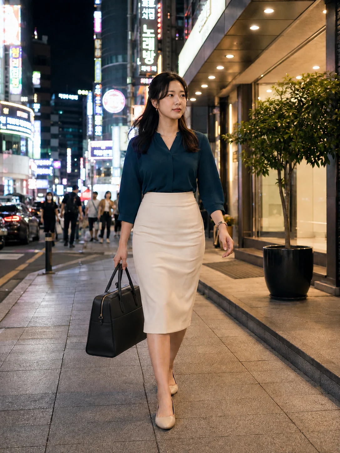 부산진구출장마사지 | K초이스24 - 서면역·전포카페거리·부산시민공원 인근을 지나 방문 장소로 이동하는 장면