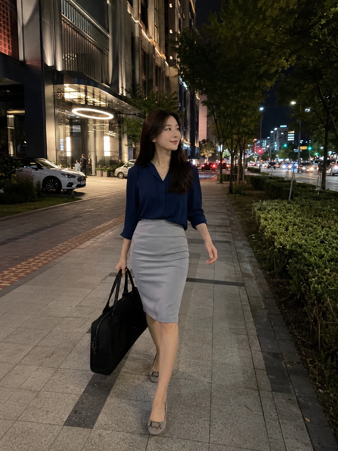 대전 유성구 봉명동의 생활권 분위기와 출장 숙소 이용 상황을 함께 보여 주는 가상 출장마사지 이용후기 장면