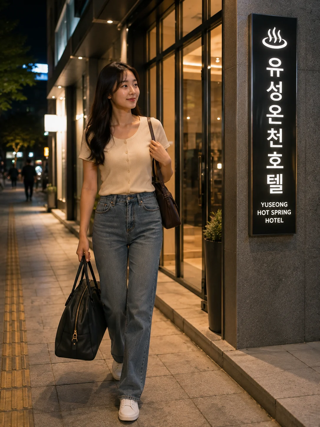 울산 남구 달동의 생활권 분위기와 출장 숙소 이용 상황을 함께 보여 주는 가상 출장마사지 이용후기 장면