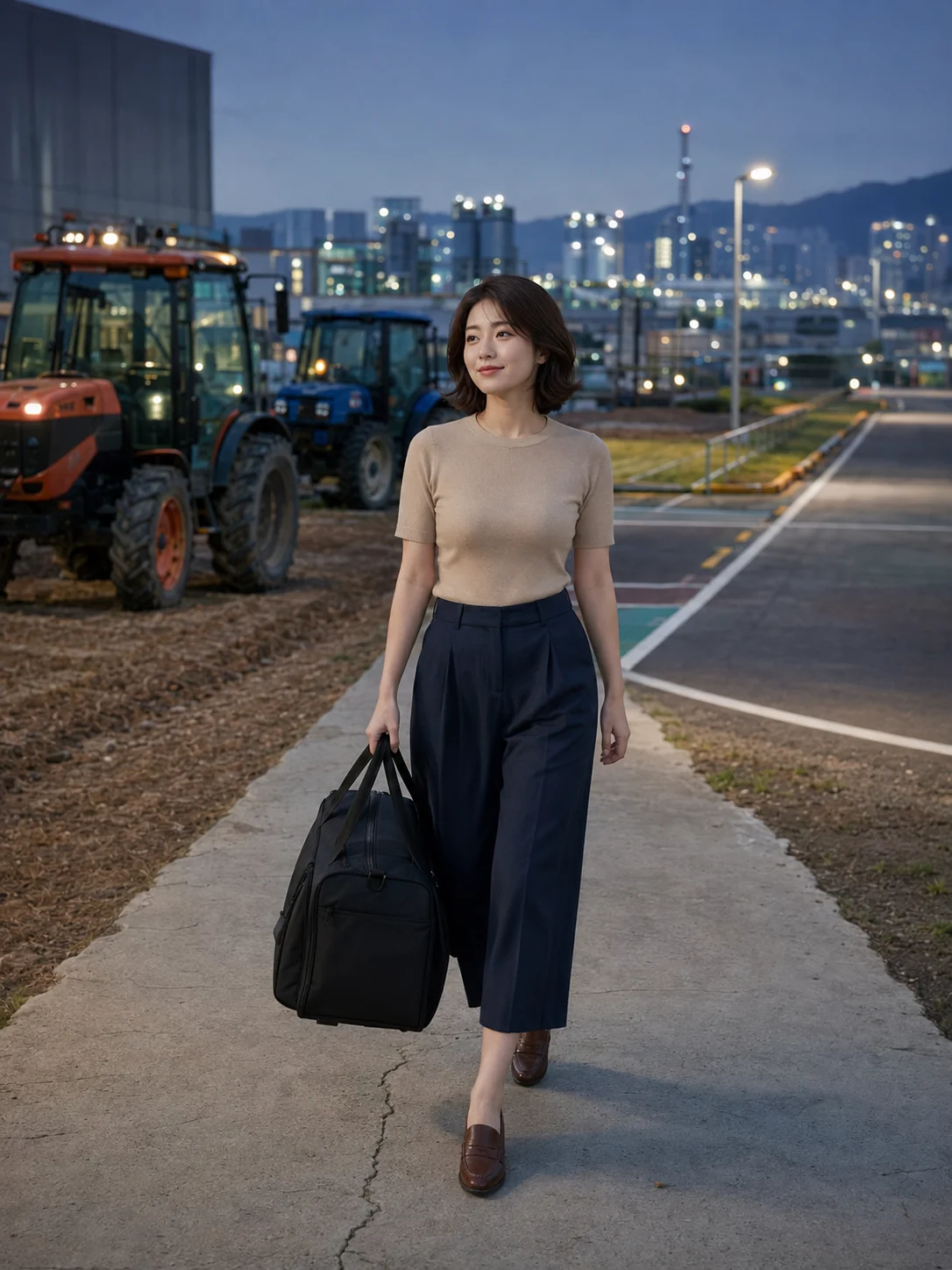 대구 달성군 다사읍의 생활권 분위기와 출장 숙소 이용 상황을 함께 보여 주는 가상 출장마사지 이용후기 장면