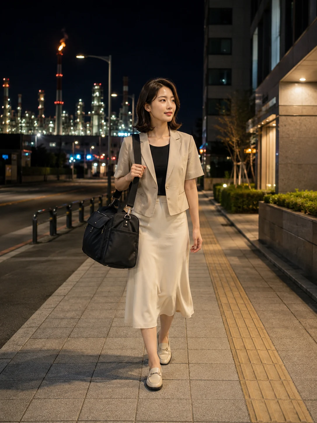 충남 서산 동문동의 생활권 분위기와 출장 숙소 이용 상황을 함께 보여 주는 가상 출장마사지 이용후기 장면