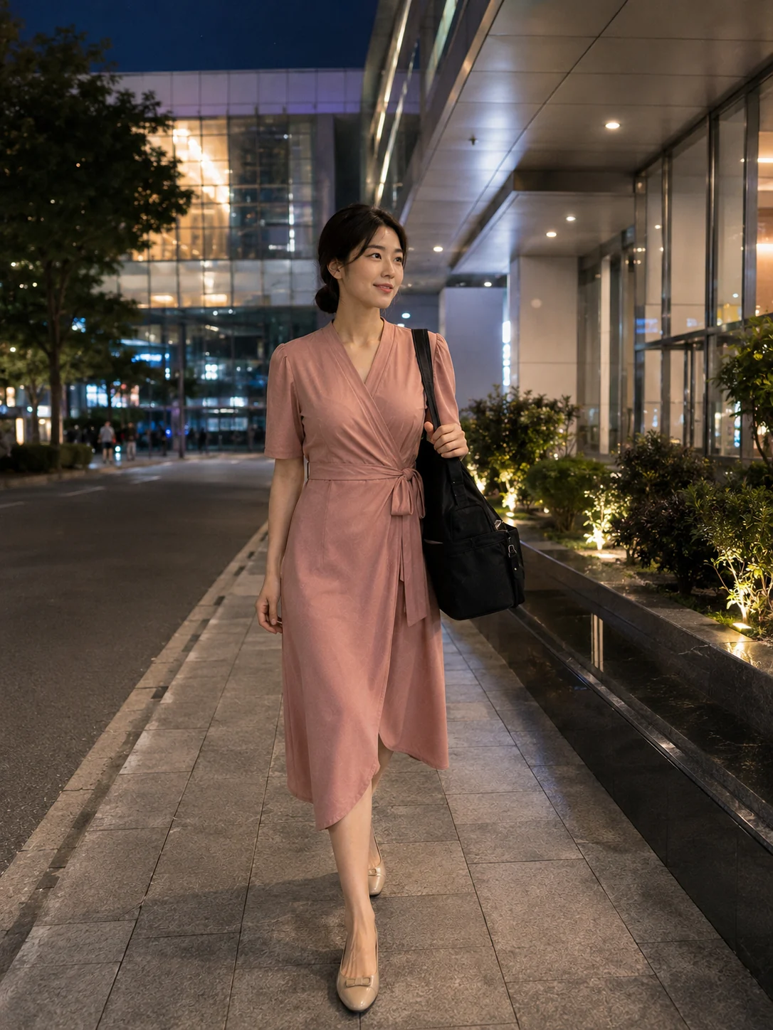 대구 북구 칠곡의 생활권 분위기와 출장 숙소 이용 상황을 함께 보여 주는 가상 출장마사지 이용후기 장면