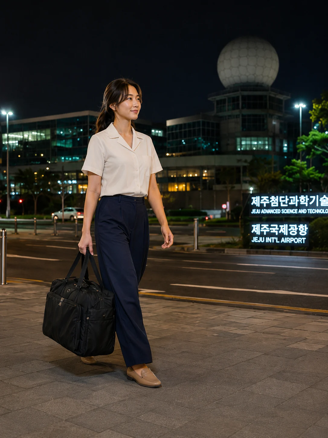 제주 제주시 연동의 생활권 분위기와 출장 숙소 이용 상황을 함께 보여 주는 가상 출장마사지 이용후기 장면