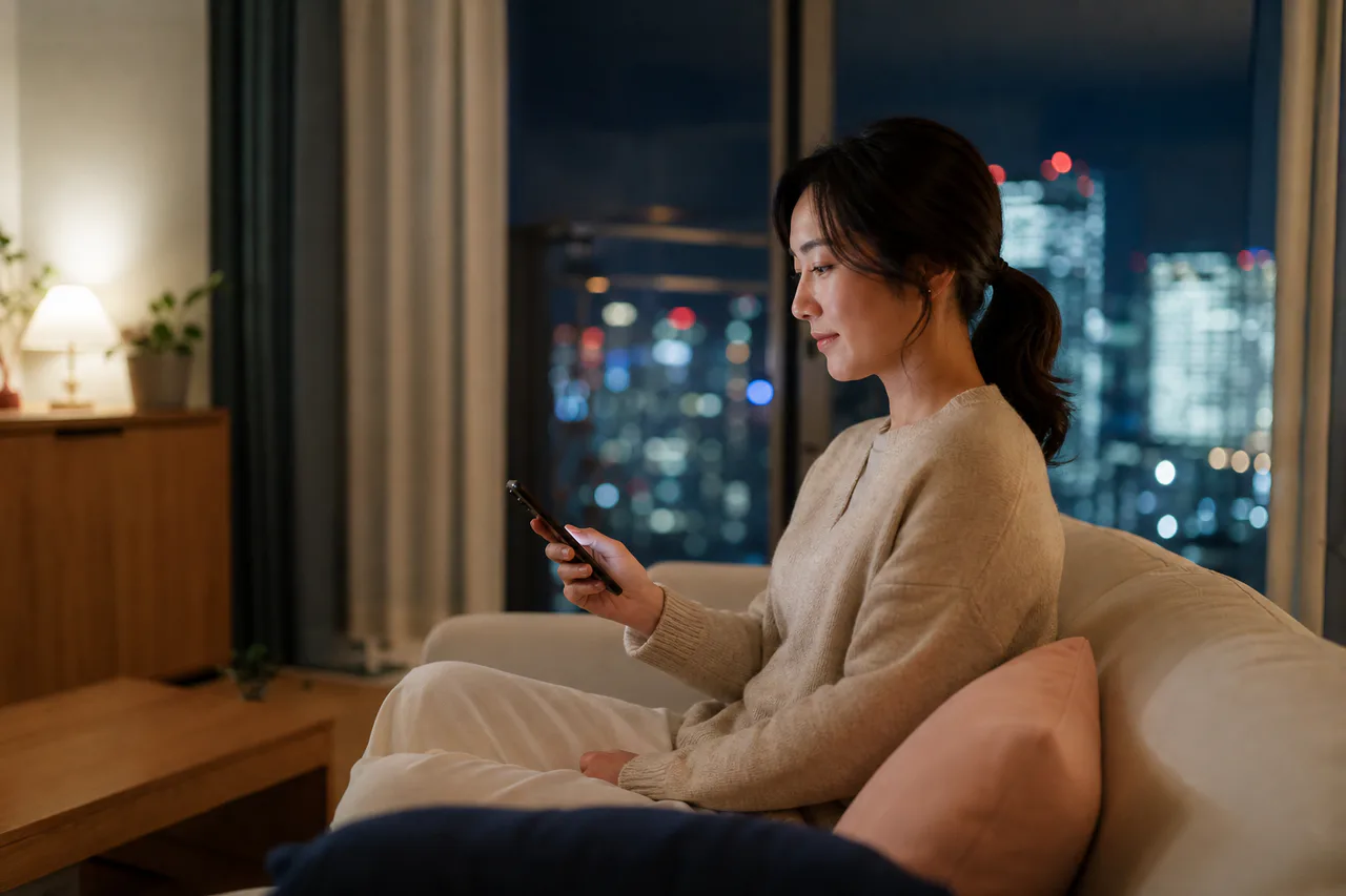 세종 어진동의 생활권 분위기와 출장 숙소 이용 상황을 함께 보여 주는 가상 출장마사지 이용후기 장면