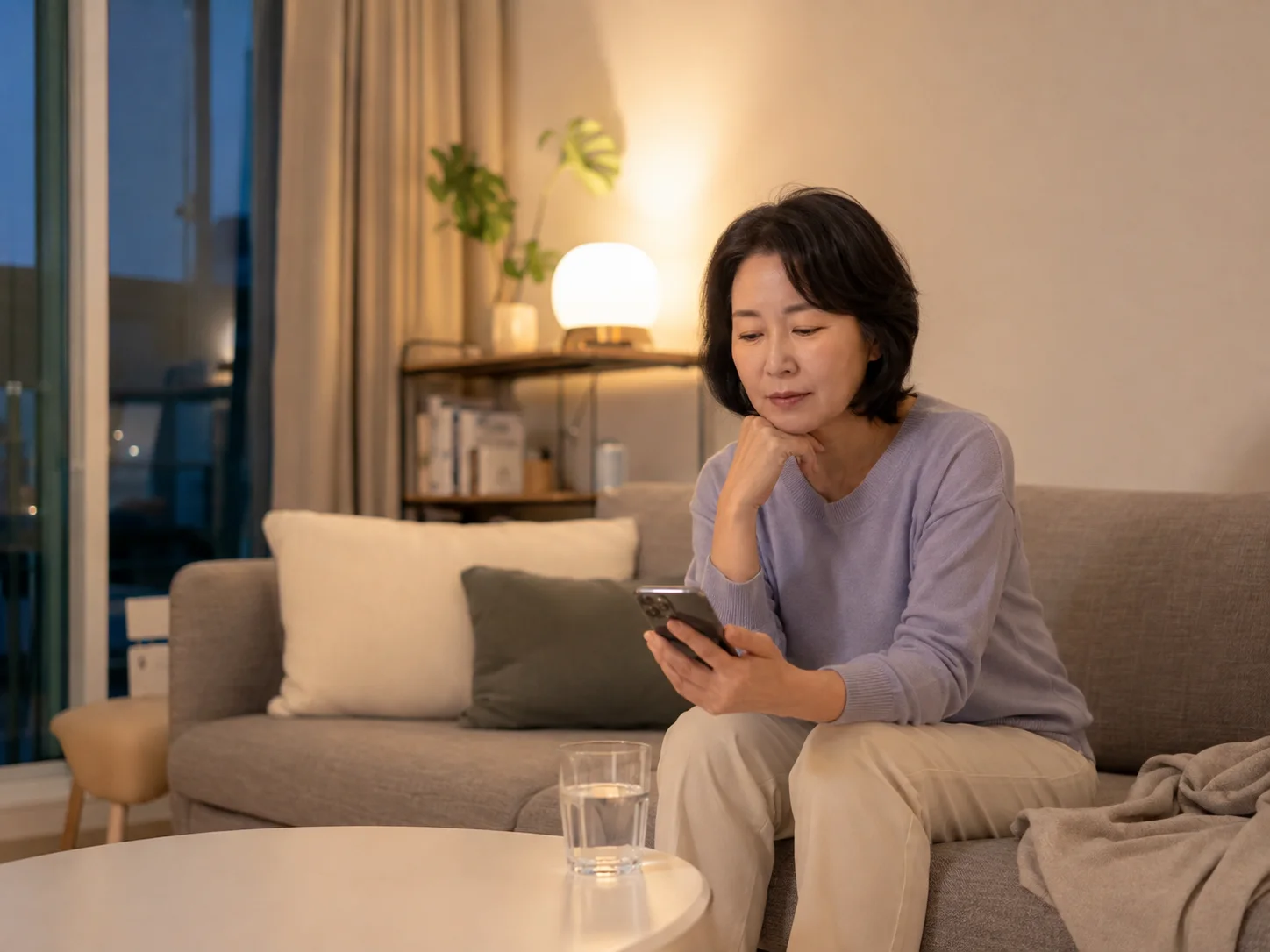 세종 종촌동 가재마을의 생활권 분위기와 출장 숙소 이용 상황을 함께 보여 주는 가상 출장마사지 이용후기 장면