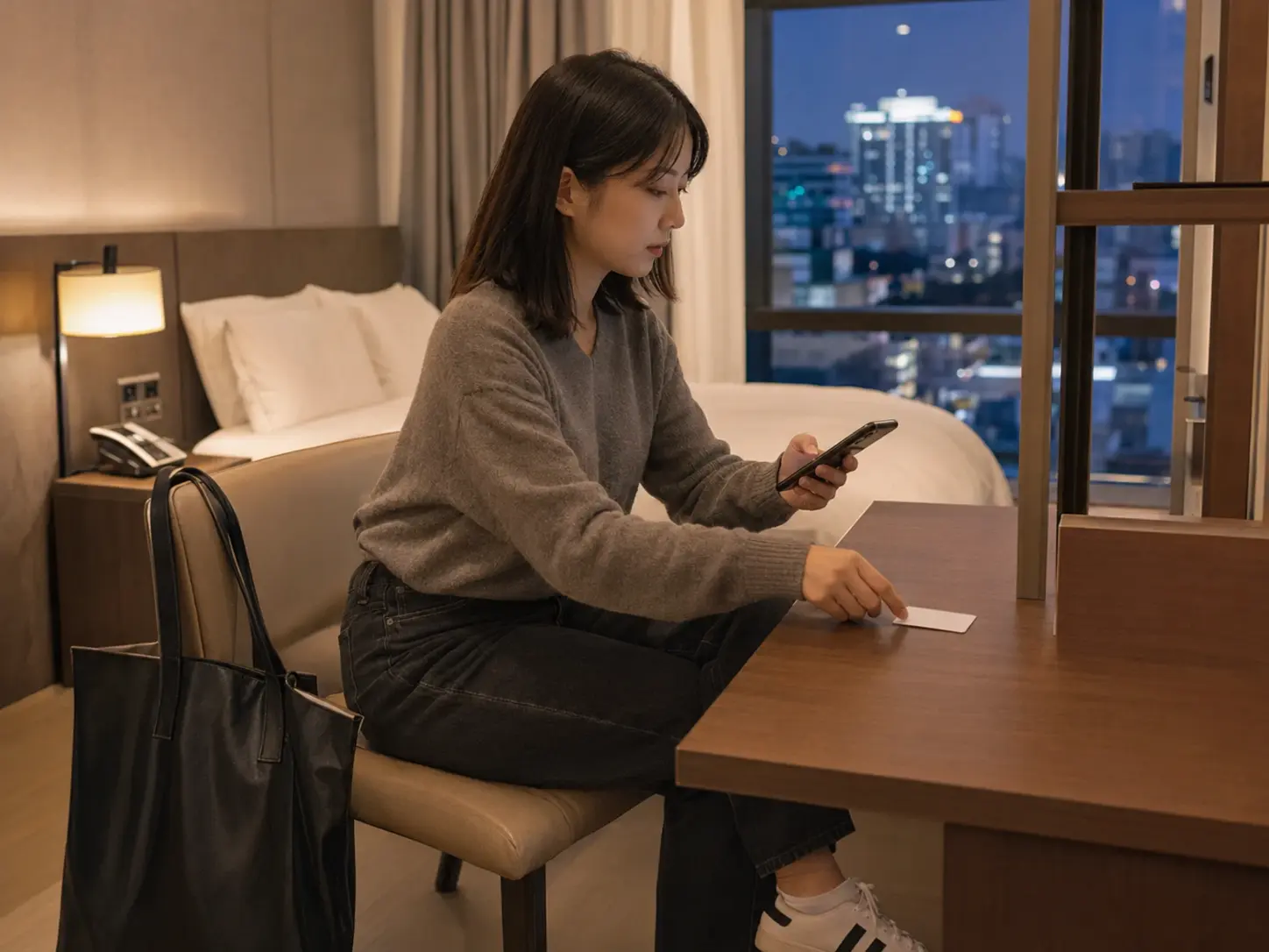 서구출장마사지 | K초이스24 - 대전· 서구 객실에서 키카드와 휴대전화로 이동 일정을 확인하는 로컬 에디터 지안