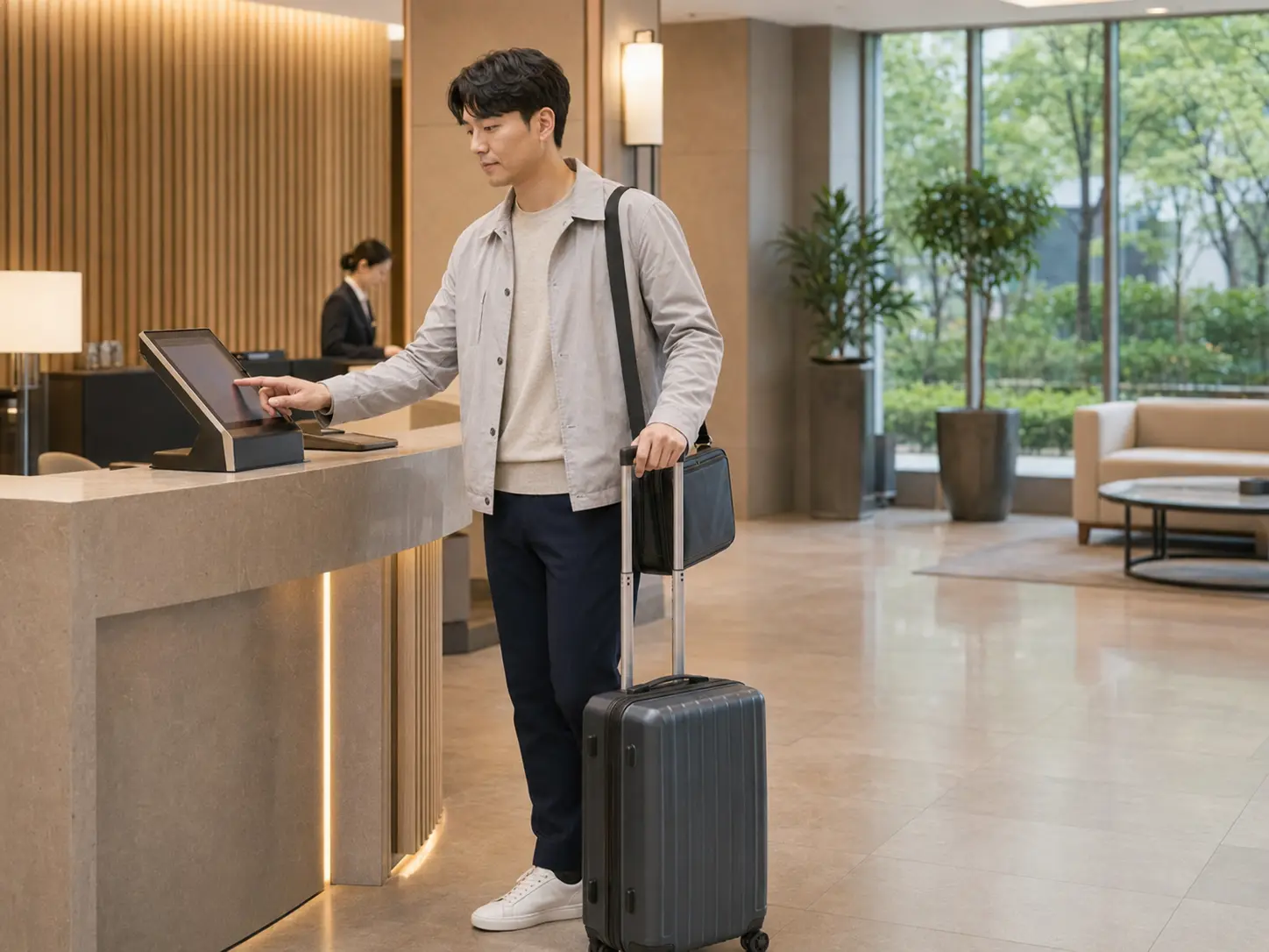 유성구출장마사지 | K초이스24 - 대전· 유성구 숙소에 여행가방을 들고 도착해 체크인하는 로컬 에디터 현우